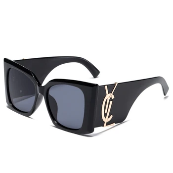 2023 Модные Солнцезащитные очки большого размера Для женщин и мужчин с широкой оправой Солнцезащитные очки Мужские Модные Очки UV400 Для девочек Oculos De Sol Gafas