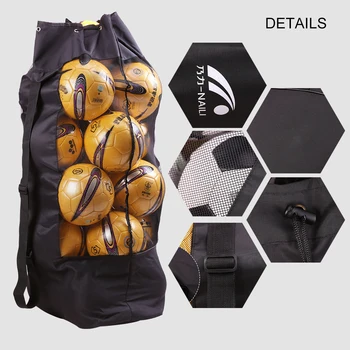 Портативный сверхмощный сетчатый рюкзак на шнурке, многофункциональная вентилируемая сумка для футбольного мяча, спортивного инвентаря для спортзала