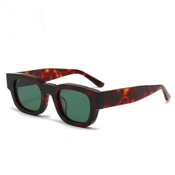 Уличная тяжелая ацетатная европейско-американская тенденция, новые солнцезащитные очки, модная ниша, солнцезащитные очки для хип-хоп рэперов, индивидуальность, солнцезащитное стекло uv400