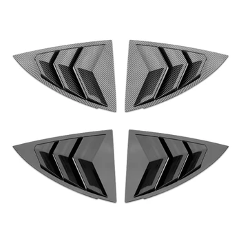 ABS Шторка заднего стекла автомобиля для Tesla Модель 3 2017-2022 Наклейки из углеродного волокна Треугольное украшение Модифицированные Аксессуары