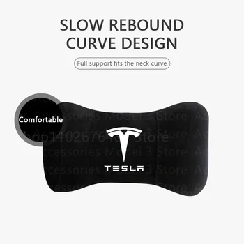 Автомобильная Подушка Для Шеи Tesla Model 3 X S Y Предметы Интерьера Подголовник Автокресла Дорожные Подушки Tesla Model Y 2023 Автомобильные Аксессуары