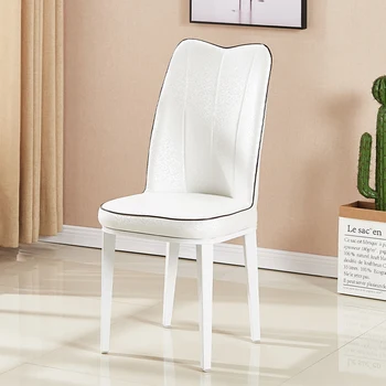 Кожаные Роскошные обеденные стулья, современные дизайнерские Ленивые Эргономичные стулья, Итальянская мебель для дома