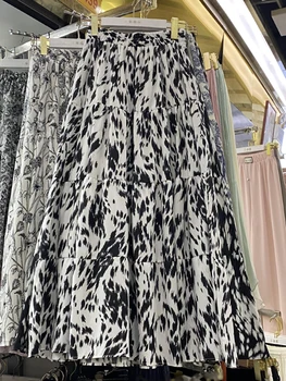 Длинные юбки в стиле французского ретро для женщин, женская летняя юбка трапециевидной формы средней длины с принтом, женская повседневная юбка Макси, прямая поставка