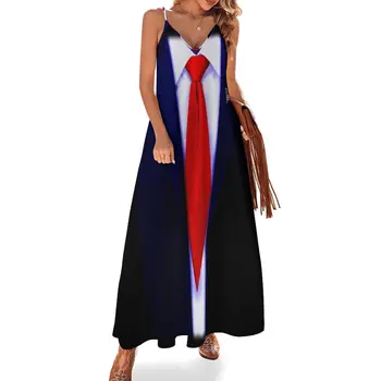 Make America Great Again Летнее платье без рукавов женское платье 2023 женская одежда длинное платье женское лето