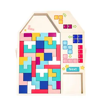 Русский Пазл из кубиков Для детей, набор головоломок-головоломок, красочная 3D игра 