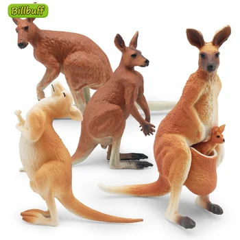 Новая имитация Пастбищного Дикого млекопитающего, модель Кенгуру, Австралийские фигурки Кенгуру, Обучающая игрушка для детей, подарки