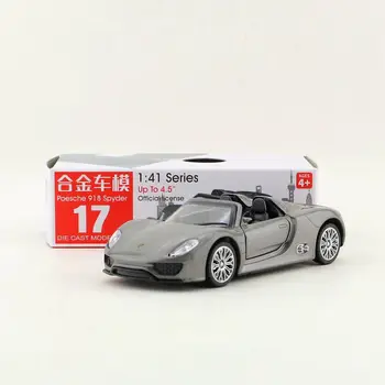Отлитая под давлением Металлическая Игрушечная Модель В масштабе 1:41 Porsche 918 Spyder Автомобиль С Откидывающимися Задними Дверями, Обучающая Коллекция, Подарок Для Детей, Спичечный Коробок