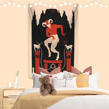 Психоделический Гобелен Таро с принтом Созвездия, Декор комнаты в стиле бохо, Настенный Фон в общежитии, Ткань, Покрывало для дивана