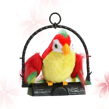 Говорящий попугай, птица с повторением записи, электронная птица, плюшевые игрушки для попугаев, Говорящие мягкие машущие плюшевые интерактивные игрушки для