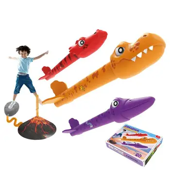 Ракетница с динозавром, бластеры с динозаврами, пусковая установка для детей, гладкая детская уличная игрушка для заднего двора, патио и сада