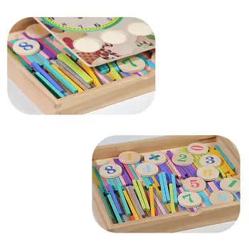 Блок для подсчета чисел и палочки, обучающая доска для подсчета, игрушка Монтессори для дошкольных занятий, вечеринок, детского сада.