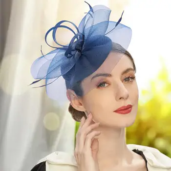 Женский головной убор, красивая Милая грация, привлекающая внимание изысканная одежда, подходящая к многоцветной шляпе с бантом, головной убор для новобрачных, свадебный