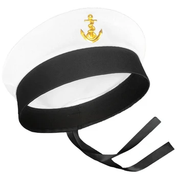 Капитан яхты, шляпа для моряков, бейсболки, морская кепка, аксессуар для костюма ВМС, мужская Женская кепка морского адмирала, косплей
