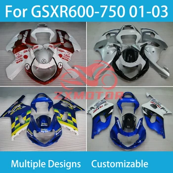 GSXR600 GSXR750 2001 2002 2003 Высококачественные Обтекатели для SUZUKI K1 GSXR 600 750 01 02 03 Комплект Обтекателей Гоночных Мотоциклов