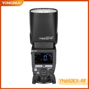Беспроводная Вспышка для Камеры Yongnuo YN650EX-RF TTL HSS с Круглой Головкой Speedlite GN60 2.4 G со Светодиодной Моделирующей Лампой для Canon DSLR