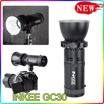 Двухцветный видеосигнал INKEE GC30 мощностью 30 Вт, встроенный светодиодный заполняющий свет для фотосъемки, водонепроницаемый для видеосъемки в режиме реального времени