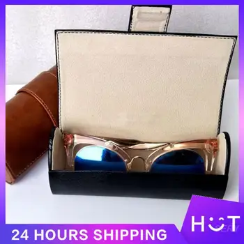 Кожаный футляр для очков Большая винтажная коробка для хранения очков Защитный органайзер для очков Коробка для солнцезащитных очков ручной работы Портативная
