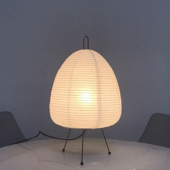 Креативное украшение лампы из рисовой бумаги в японском стиле Дизайн рабочего стола Прикроватная тумбочка для спальни Гостиная Кабинет Штатив Напольный светильник Украсить