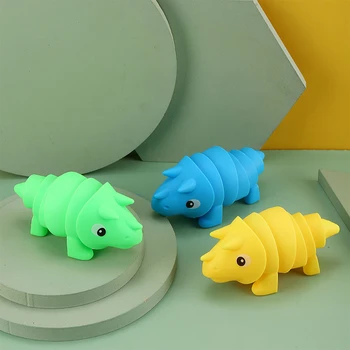 Декомпрессионные твист-игрушки Динозавр Улитка слизень, имитирующие Извивающихся животных, Антистрессовые вентиляционные игрушки для детей, подарок друзьям