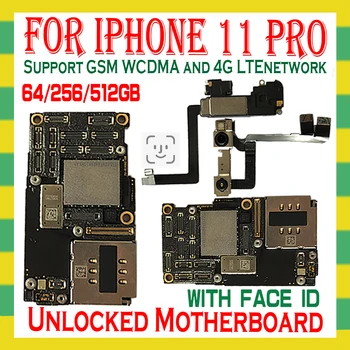 Материнская плата Чистая логическая плата iCloud Полная поддержка чипов Обновление IOS Сеть 4G Lte Wcdma Gsm для материнской платы iPhone 11 Pro