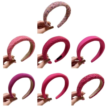 Женский обруч для плетения волос розового тона, аксессуары для йоги и спа для девочек, плетеные аксессуары для волос, прямая поставка