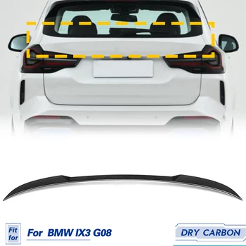 Крыло Заднего Спойлера Багажника Автомобиля Dry Carbon для BMW IX3 G08 Sport Utility 4-Дверный 2022 2023 Автогонки Задний Средний Спойлер Губа Крыла