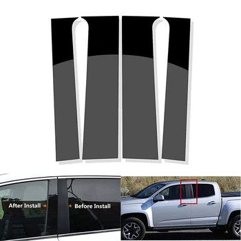 Стойки автомобильных стоек, Отделка дверного окна, Наклейки, Деколь для Chevrolet Colorado Crew Cab/ Double Cab 2015-2019-2022