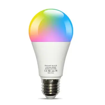 Лампочка Tuya 15W WiFi для умного дома, светодиодная лампа E27 RGB с регулируемой яркостью с помощью приложения Smart Life, голосовое управление для Google Home, Alexa