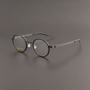 Ретро оптические полнокадровые близорукие очки Знаменитости идентичные безвинтовые суперлегкие очки Из сплава модная оправа для очков