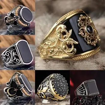 Кольцо Mysterious Totem Pattern Men's Atmosphere Ring Spot Ring Ring Fashion Men