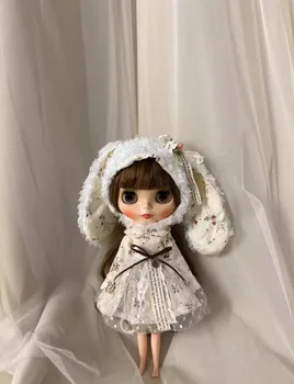 1 комплект костюма Blythe animal style rabbit clothes 1/6 30 см BJD anime girl (подходит для Pullip, Ob24, Licca)
