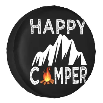 Чехол для запасного колеса Happy Camper для походов на природу, универсальный для Jeep Pajero Adventure, кемпинга, внедорожника, прицепа на колесах автомобиля