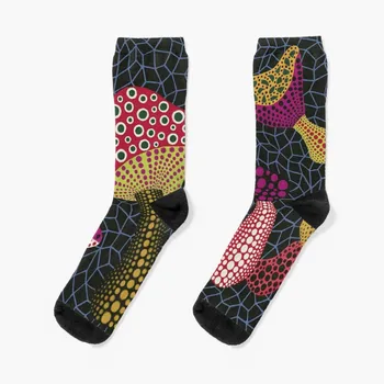 женские носки yayoi kusama art, забавные носки, мужские носки с хоккейным принтом
