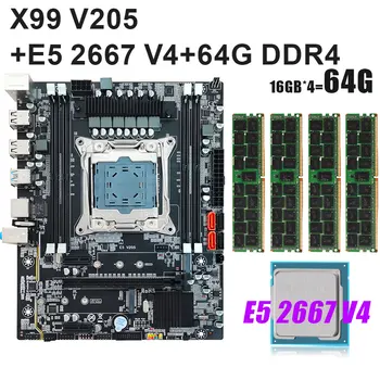 комплект материнской платы xeon x99 pc gamer 64 ГБ Оперативной памяти DDR4 2400 МГц С ПРОЦЕССОРОМ E5 2667 V4 CPU 8-ЯДЕРНЫЙ ПРОЦЕССОР 3,20 ГГц