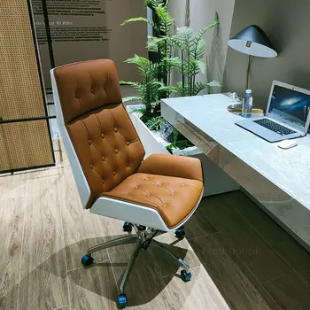 Офисные стулья с скандинавской спинкой, Современная Офисная мебель, Компьютерное кресло для учебы, кресло с поворотным подъемником, мягкое Игровое кресло A