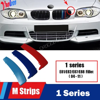 Для Bmw 3шт для 2003-2011 BMW 1 серии BMW E87 E81 E82 E88 116 118 120 130 135 M Performance Накладка на переднюю решетку радиатора