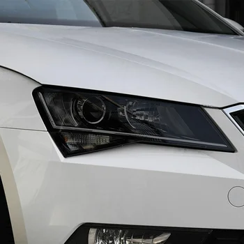 Защитная пленка для автомобильных фар, Прозрачная черная наклейка из ТПУ для Skoda Superb 3 3V B8 2015 2016 2017 2018 2019 2020 Аксессуары
