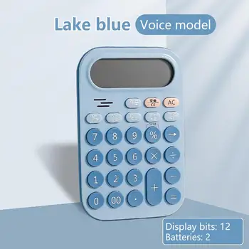 Компактный калькулятор Калькулятор для студентов Красочный электронный калькулятор с 12-значным дисплеем для офиса, школы, домашнего использования