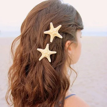 1 шт. Новые Летние Заколки для волос в виде морской звезды, женские Красивые Заколки в виде морской звезды, Пляжные Аксессуары для волос, Заколка для волос для женщин и девочек