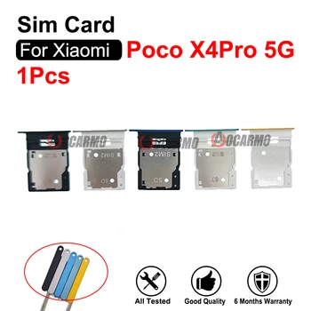 Черный Белый Желтый Синий Для Xiaomi Poco X4 Pro 5G X4Pro Sim-Карта Слот Для Держателя Лотка Sim-Карты Запасная Часть