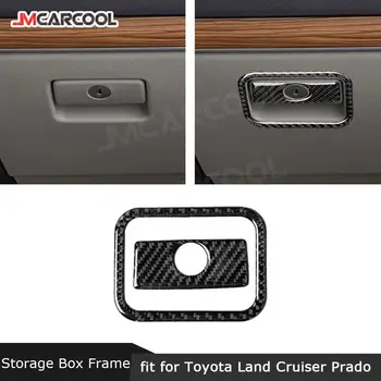 Коробка для хранения второго пилота автомобиля из углеродного волокна, ручка, крышка, накладка, рамка, наклейки для Toyota Land Cruiser Prado 2010-2018