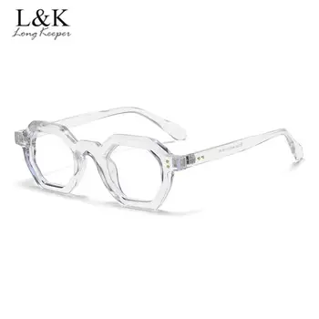 Классические прозрачные квадратные солнцезащитные очки в стиле панк с синим светом для женщин, мужские солнцезащитные очки Polygon Uv400, модные винтажные оттенки
