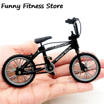 Велосипед с пальцевым механизмом из сплава, Литая под давлением Металлическая модель велосипеда, Гоночная игрушка, коллекция симуляторов, Игрушки для детей и взрослых, Мини-настольный Забавный велосипед
