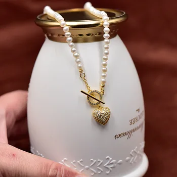 Ожерелье из стерлингового серебра S925 пробы с легким роскошным темпераментом, Дизайнерская цепочка-ошейник Love Pearl Women's Fund Jewelry