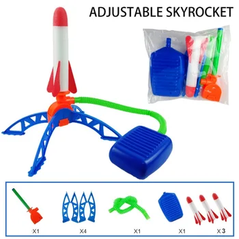 Интерактивные игрушки Нажимные ракетные установки Игры с прыжками и топаньем на педалях Маленькие ракетные игрушки Спортивная летающая игрушка Flying RocketsToy за 4ШТ