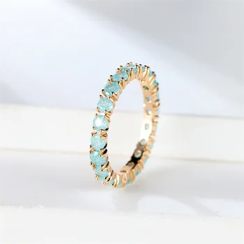 Такое Же Многоцветное кольцо с кристаллами льда и цирконием для женщин нежного цвета шампанского, Круглые режущие кольца для вечеринок, праздничные украшения