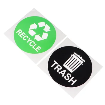 8 шт. Клейкая этикетка для мусорных баков Impresora De Sticker Для внутренних банок, вывески для работы на открытом воздухе