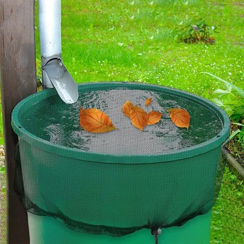 Фильтр для резервуара для воды Сетка от насекомых Дождевая Бочка Фильтровальная сетка Регулируемый Шнурок Защитный экран для бочки для дождевой воды Садовые принадлежности