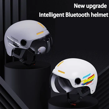 Новый электромобиль Bluetooth-шлем Стерео Интеллектуальная Навигация Голосовой Вызов Водонепроницаемый Полушлем Защитный Шлем для верховой езды
