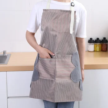 Фартук бытовой водонепроницаемый модный утолщенный для протирания рук кухонный ремешок для приготовления пищи маслостойкий фартук для взрослых женщин